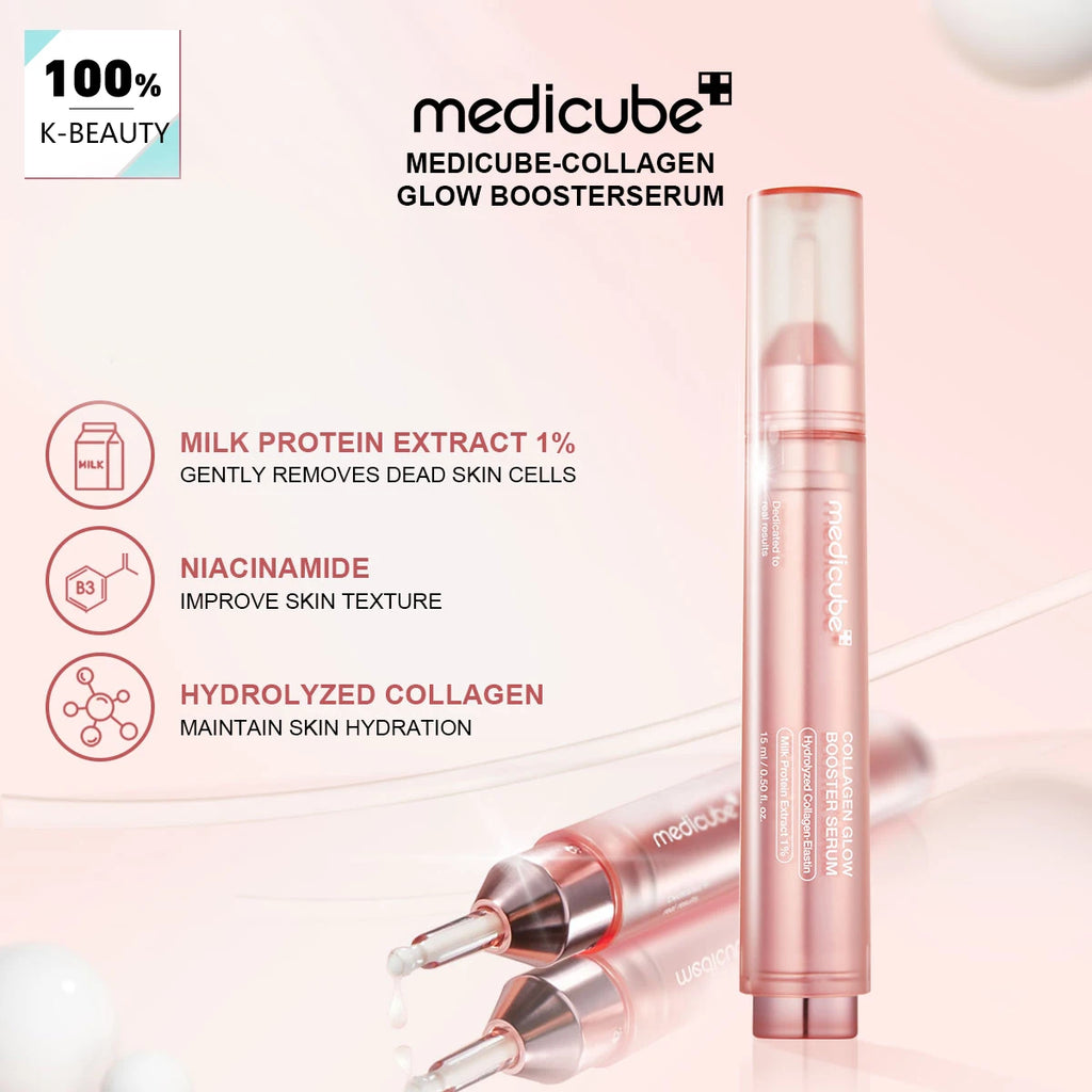 Medicube Collagen Glow Booster Serum ,Silky Cream Texture ,Long-Lasting Hydration ,Intensive and Repair